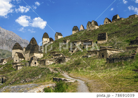 Tower-type crypts. Dargavs. North Ossetia. Russia Tower-type crypts. Dargavs. North Ossetia. Russia 78691039