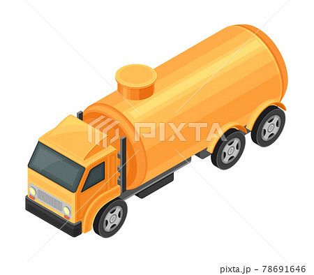 Truck with Tank Containing Oil or Petroleum for Transporting Chemical Liquid Resource Isometric Vector Illustration Truck with Tank Containing Oil or Petroleum for Transporting Chemical Liquid Resource Isometric Vector Illustration 78691646