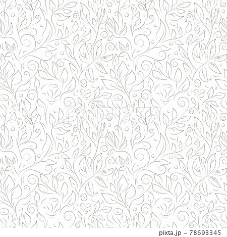 Classic floral vector seamless pattern. Hand - Stock Illustration  [78693345] - PIXTA