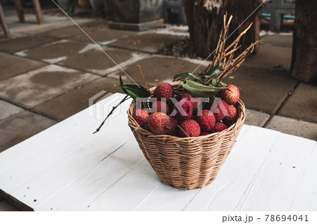 High Angle View Of Litchis High Angle View Of Litchis 78694041