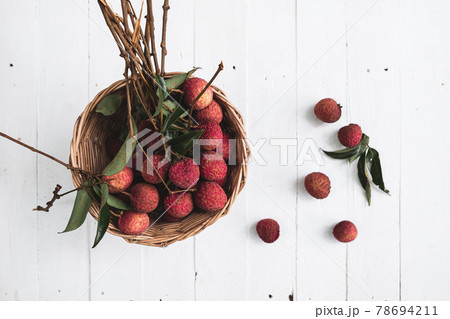 High Angle View Of Litchis High Angle View Of Litchis 78694211