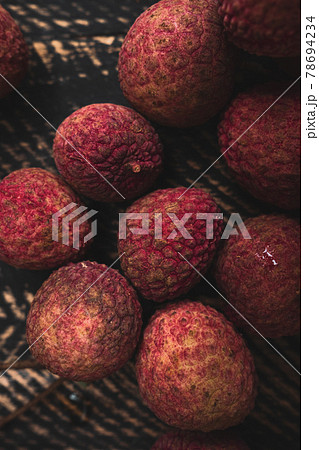 High Angle View Of Litchis High Angle View Of Litchis 78694234