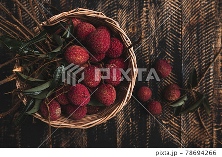 High Angle View Of Litchis 78694266