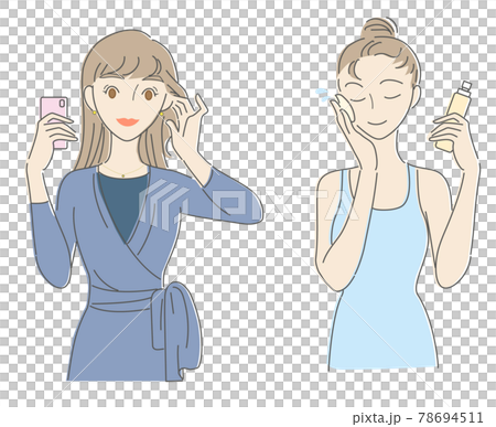 化了妝變真臉的女人（彩色） 78694511