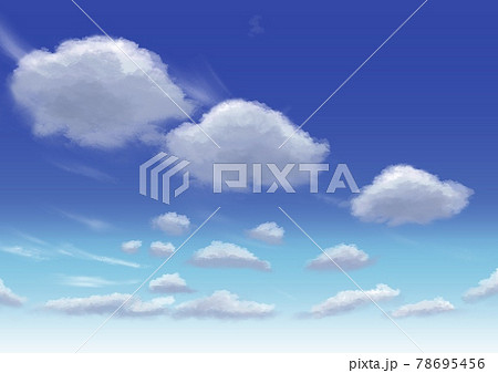 青空に浮かぶ雲のイラスト 78695456