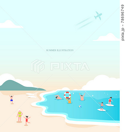 夏 表紙 海のイラスト素材