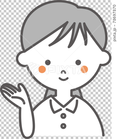 白い服の女の子のイラストのイラスト素材 白い服の女の子のイラストのイラスト素材