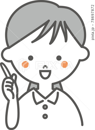 白い服の女の子のイラストのイラスト素材