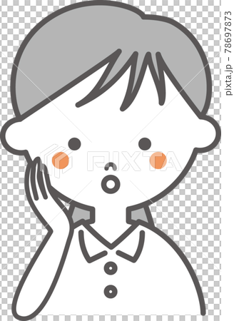 白い服の女の子のイラストのイラスト素材