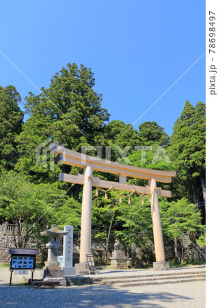 戸隠神社　中社　白木の大鳥居 78698497