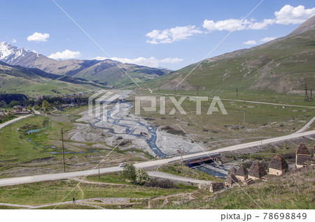 Tower-type crypts. Dargavs. North Ossetia. Russia 78698849