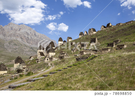 Tower-type crypts. Dargavs. North Ossetia. Russia 78698850