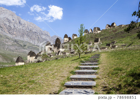 Tower-type crypts. Dargavs. North Ossetia. Russia 78698851