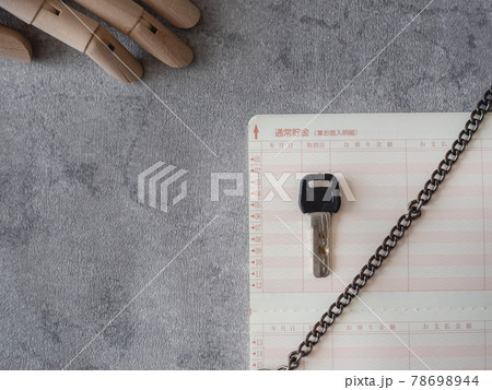 口座凍結・預金通帳・銀行口座の問題。終活や老後。セキュリティパスワード・ロック。 78698944