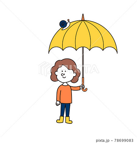 傘をさしている子供 78699083