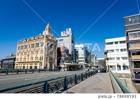 京都市 四条大橋と四条河原町の街並み 京都市 四条大橋と四条河原町の街並み 78699593