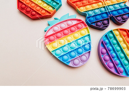 Rainbow Pop It Bubble Sensory Fidget Toys 78699903