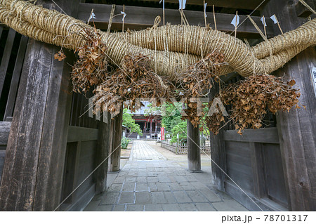 千葉県 成田市 夏 滑河山龍正院(滑河観音)仁王門 千葉県 成田市 夏 滑河山龍正院(滑河観音)仁王門 78701317