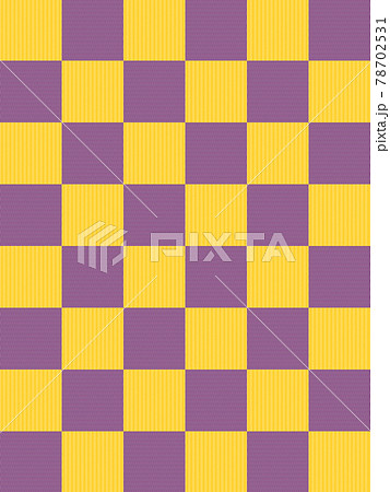 市松模様に敷き詰めたカラーの畳 井草のゴザ 日本のラグマット シームレスパターン イラスト べクターのイラスト素材