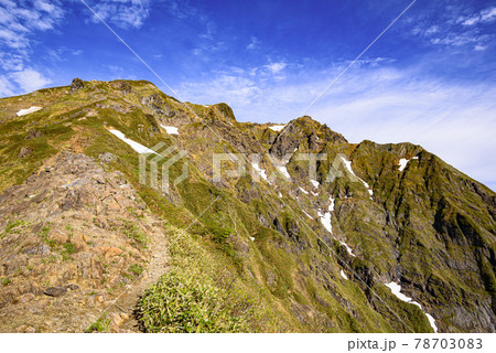 (群馬県)青空と谷川岳双耳峰 (群馬県)青空と谷川岳双耳峰 78703083