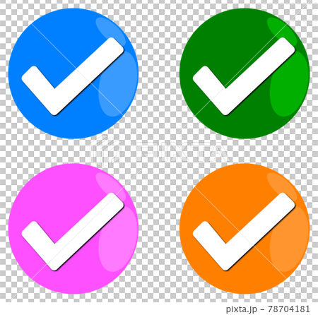 印をするチェックマークのイラスト種類 印をするチェックマークのイラスト種類 78704181