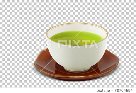 湯呑み 緑茶 飲み物 イラスト リアル 茶托 湯呑み 緑茶 飲み物 イラスト リアル 茶托 78704694