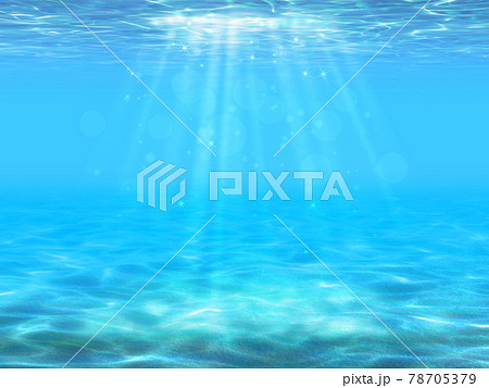 光差し込む水中のイメージ背景のイラスト素材