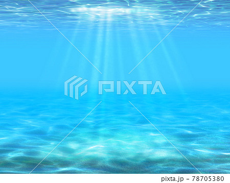 光差し込む水中のイメージ背景のイラスト素材