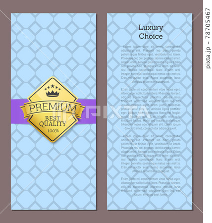 Luxury Choice Premium Quality Seal Certificate 78705467