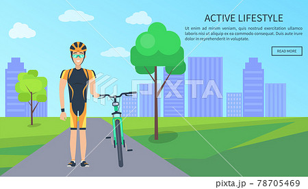 Active Lifestyle Bicyclist Web Vector Illustration Active Lifestyle Bicyclist Web Vector Illustration 78705469