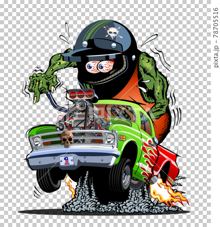 Cartoon retro rat rod 78705516