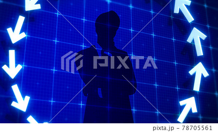矢印　ビジネスマン　成長　イメージ　上昇 78705561