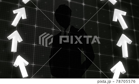 矢印　ビジネスマン　成長　イメージ　上昇 78705576