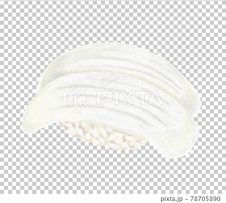 Illustration of cute sushi_nigiri sushi_squid Illustration of cute sushi_nigiri sushi_squid 78705890