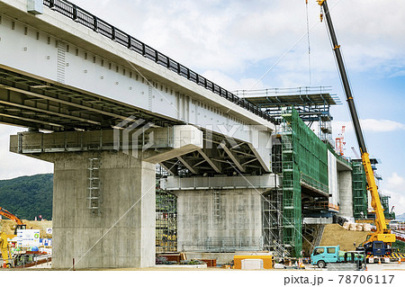 橋梁工事　インフラ工事 78706117