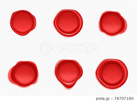 Red wax seals set for letter and envelope Red wax seals set for letter and envelope 78707160