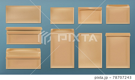 Kraft envelopes blank brown covers template set Kraft envelopes blank brown covers template set 78707243