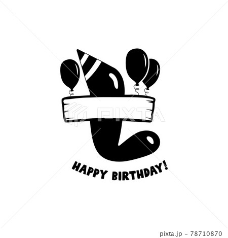 Initial Birthday L Letter Happy Birthday のイラスト素材