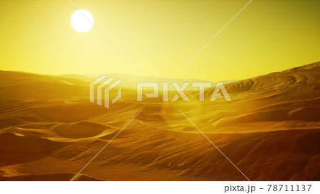 Beautiful sand dunes in the Sahara desert 78711137