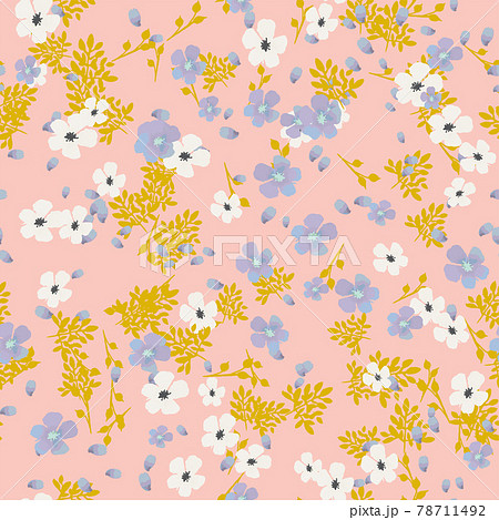 Elegant floral pattern in small flower. Liberty style. Floral