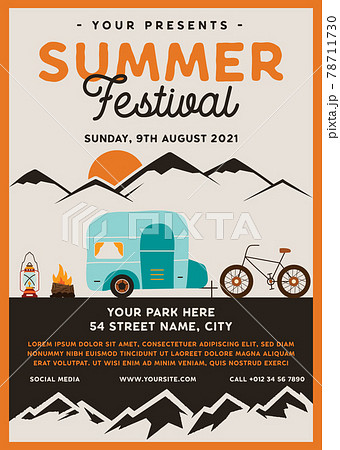 Summer festival poster vector design Summer festival poster vector design 78711730