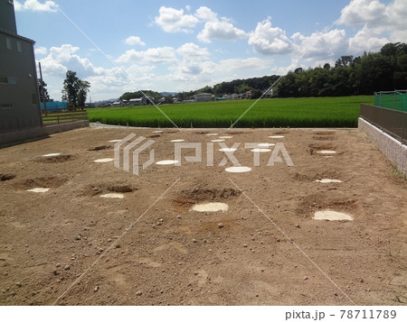 住宅 工事中 地盤改良 住宅 工事中 地盤改良 78711789