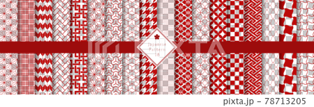 一套 18 種日本傳統圖案 78713205