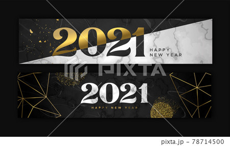 New Year 2021 black white marble gold luxury set New Year 2021 black white marble gold luxury set 78714500