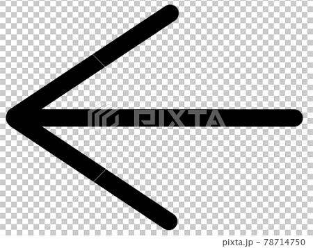 シンプルな細い矢印イラスト素材　左 78714750