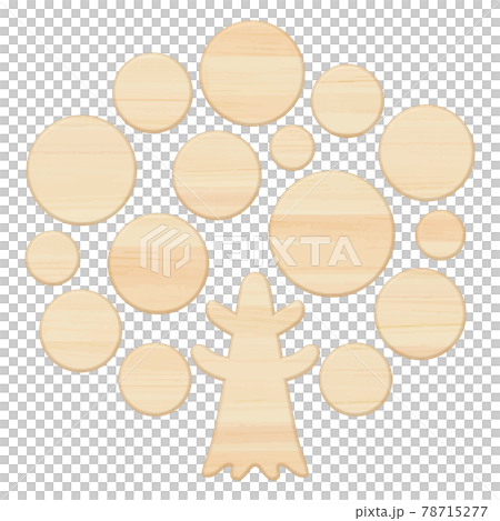 A large tree made of wooden boards, Shiraki style 78715277