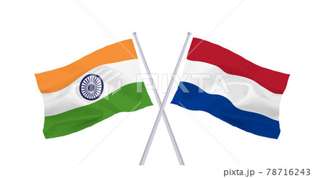 インドとオランダの国旗 78716243