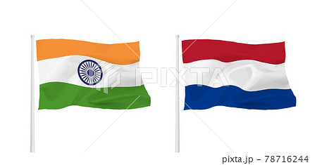 インドとオランダの国旗 78716244