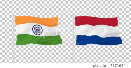 インドとオランダの国旗 78716244