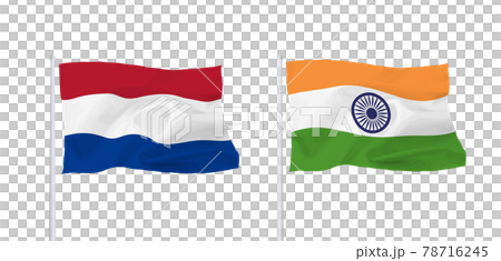 インドとオランダの国旗 78716245